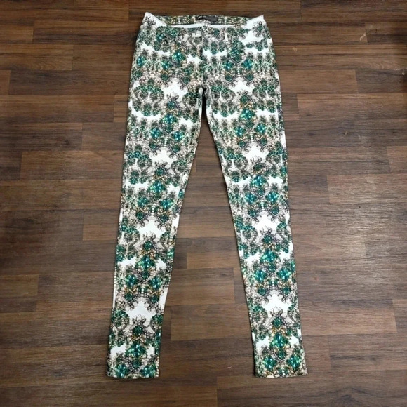 Levi's Women's Jeans Denim Pants Green White Emerald Print Denim Skinny Jeans 28 - Picture 1 of 12